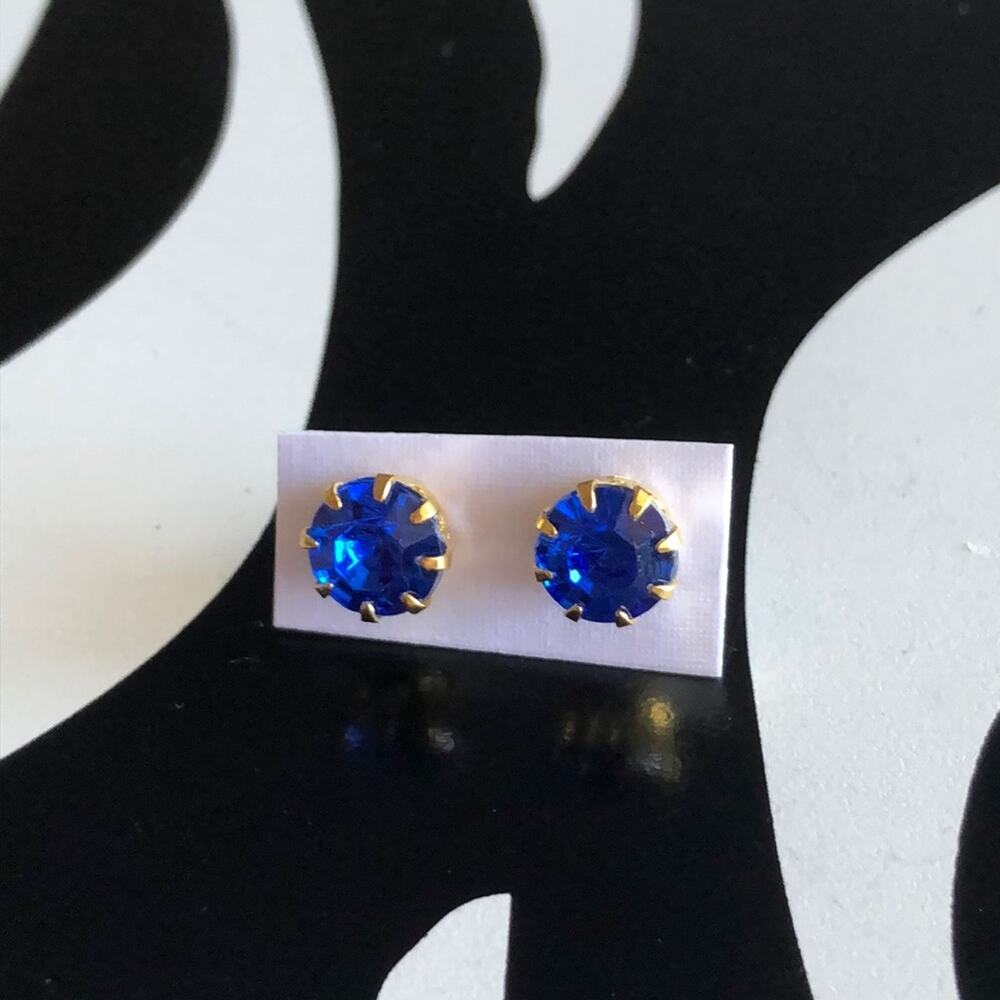 4 for $20 Blue and Gold Stud Earrings